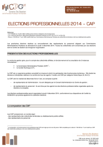 "Note de présentation des élections CAP".