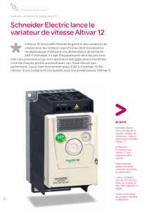 Schneider Electric lance le variateur de vitesse Altivar 12