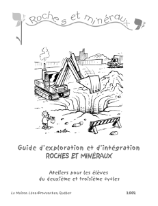 Guide d`exploration et d`intégration ROCHES ET MINÉRAUX