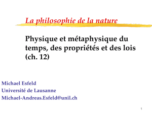 La philosophie de la nature Physique et métaphysique du