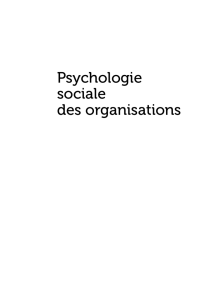 Psychologie sociale des organisations - 4e édition