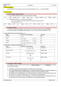 Chimie cours Les Alcanes 7-mai-10 1STLA I/ Formule générale