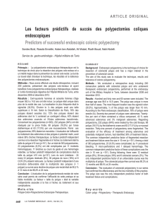 les facteurs prédictifs de succès des polypectomies coliques