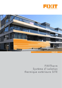 FIXITherm Système d`isolation thermique extérieure SITE