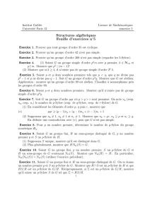 Feuille d`exercices n o 5 - Institut de Mathématiques de Bordeaux