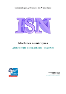 Cours ISN Architecture matérielle