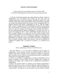 Poésie et métaphysique - Association Louis Lavelle