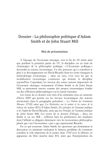 Dossier : La philosophie politique dsAdam Smith et de John Stuart Mill