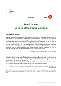 Bouddhisme : la terre et les autres éléments