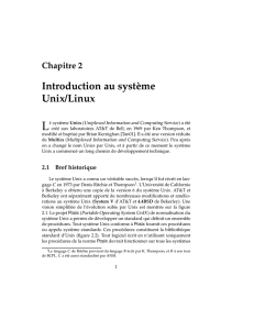 Chapitre 2 Introduction au système Unix/Linux