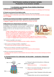 Ch.8 Tension continue et tension variable Production d`une tension