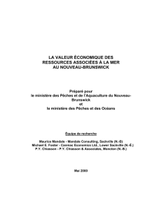 La valeur économique des ressources associées à la mer