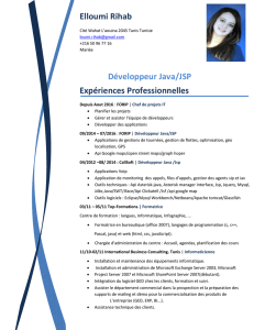 Elloumi Rihab Développeur Java/JSP Expériences Professionnelles