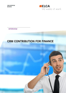 Contribution du CRM à la finance