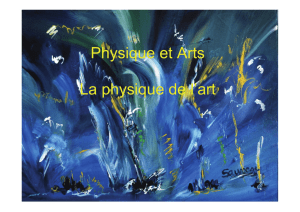 Physique et Arts La physique de l`art