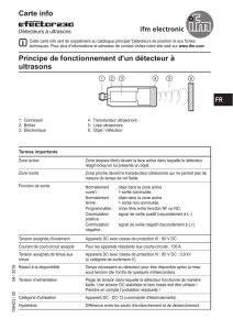 Carte info Principe de fonctionnement d`un détecteur à ultrasons