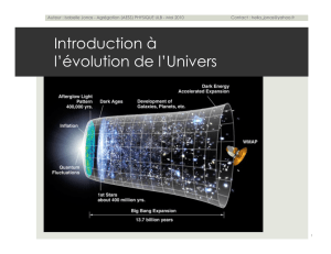 Introduction à l`évolution de l`Univers