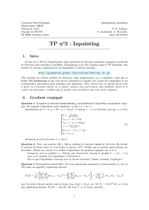 TP n 3 : Inpainting - Ceremade - Université Paris