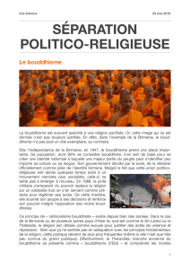 Séparation politico-religieuse de l`islam et du bouddhisme