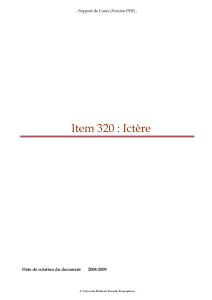 Item 320 : Ictère