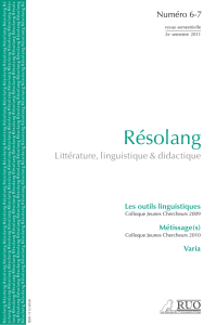 Résolang - Production des enseignants et des chercheurs