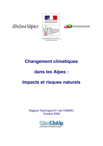 Changement climatiques dans les Alpes