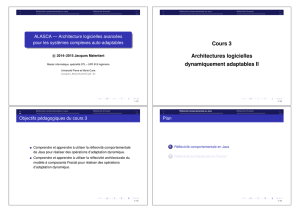 Cours 3 Architectures logicielles dynamiquement adaptables II