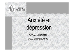 Anxiété et dépression