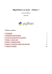 Algorithmes au lycée : Python ?
