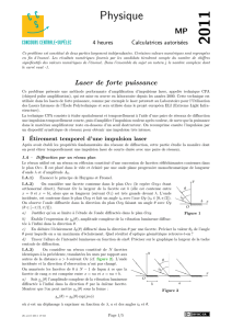 Physique - Concours Centrale