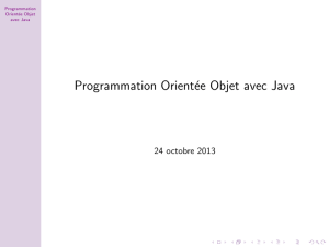 Programmation Orientée Objet avec Java