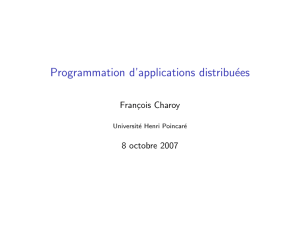 Programmation d`applications distribuées