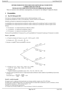 1 Probabilités - gerard