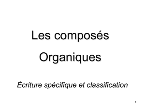 Les composés Organiques
