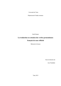 La traduction en estonien des verbes pronominaux français de sens