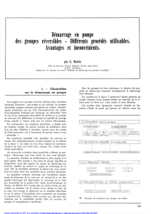 Démarrage en pompe des groupes réversibles