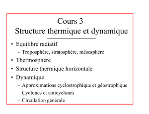Cours 3 Structure thermique et dynamique