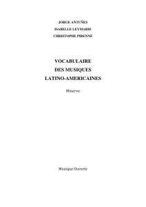 Vocabulaire des musiques latino-américaines