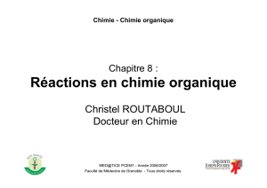 Réactions en chimie organique