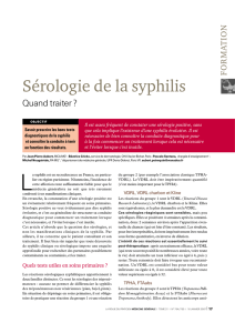 Sérologie de la syphilis