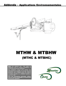 Manuel d`installation et d`instructions MTHW/C