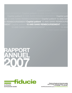 Rapport annuel 2007 - Fiducie du Chantier de l`économie sociale