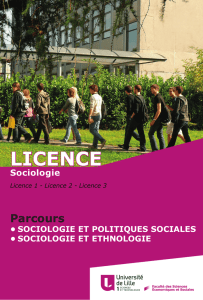 Plaquette Parcours - Faculté des Sciences Economiques et Sociales