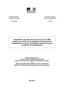 Propositions de réforme de la loi du 27 juin 1990