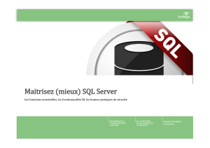 Maitrisez (mieux) SQL Server