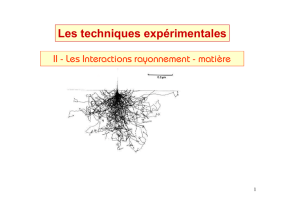 Les interactions rayonnement