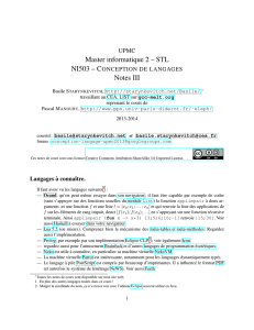 Master informatique 2 – STL Notes III