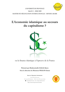 L`économie islamique au secours du capitalisme ?