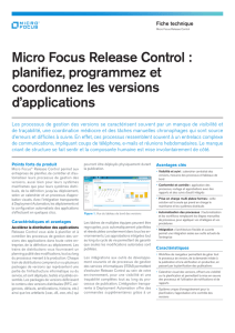 Micro Focus Release Control : planifiez, programmez et coordonnez