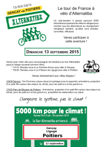 Le tour de France à vélo d`Alternatiba Changeons le système, pas le